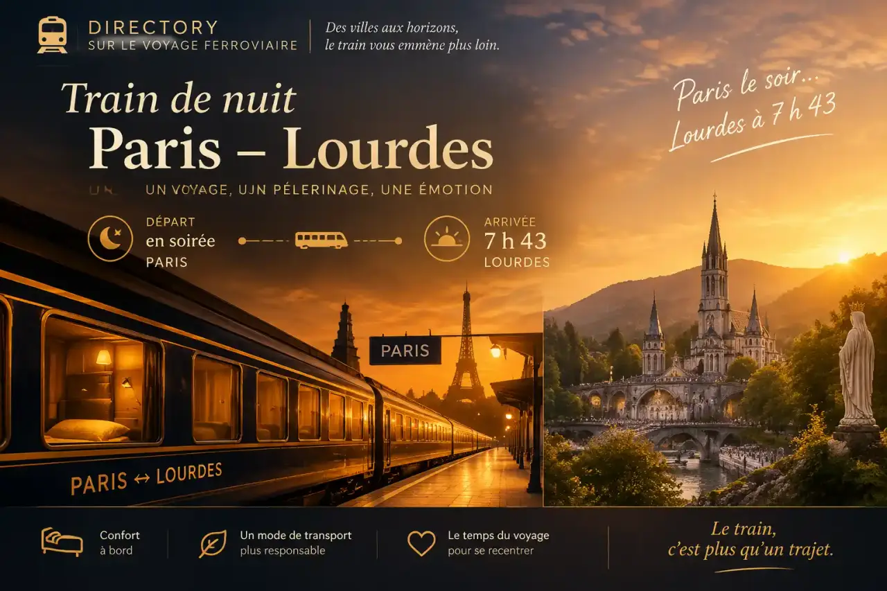 Train de nuit Paris-Lourdes : départ en soirée, arrivée à 7 h 43