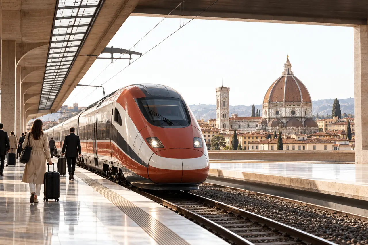 Voyage en trains Paris Florence avec arrivée en gare à Florence