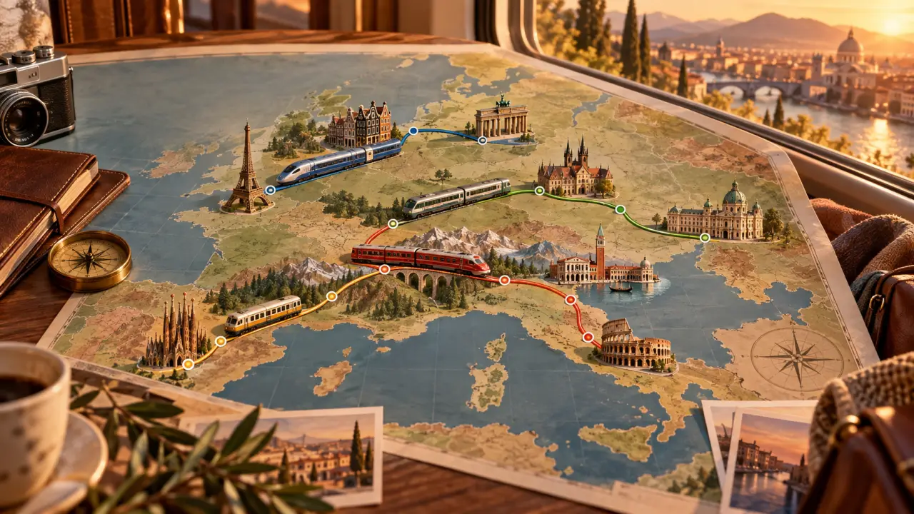 Tour d’Europe en train : 4 rythmes réalistes pour profiter des villes sans courir