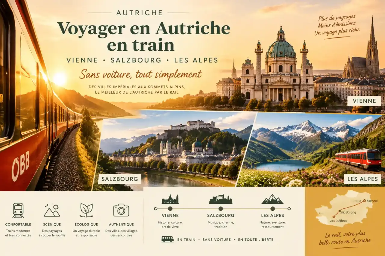 Voyager en Autriche en train relie Vienne, Salzbourg et les Alpes sans voiture