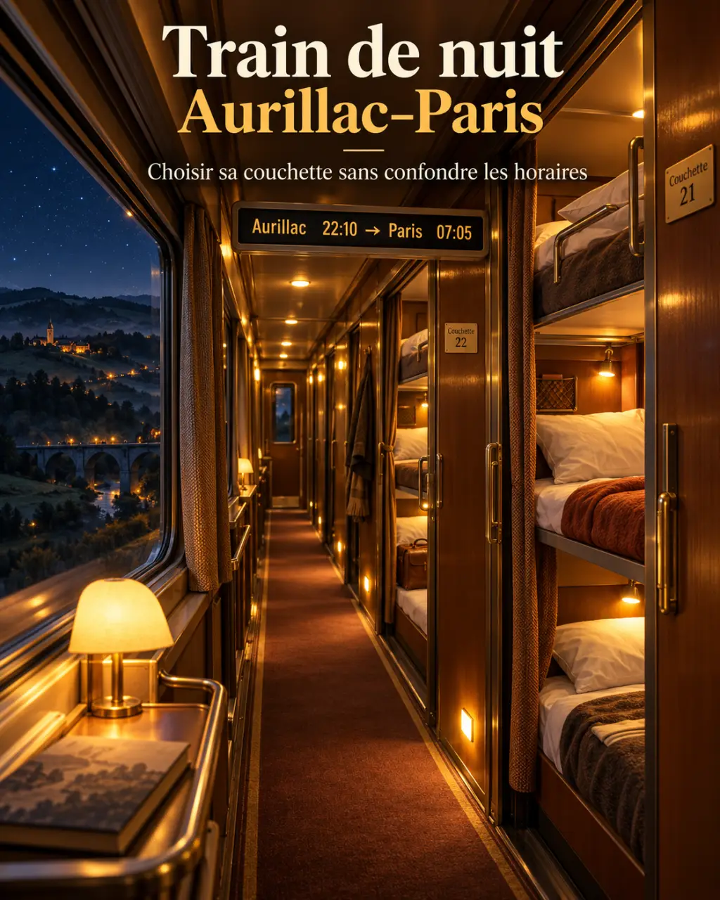 Train de nuit Aurillac-Paris : choisir sa couchette sans confondre les horaires