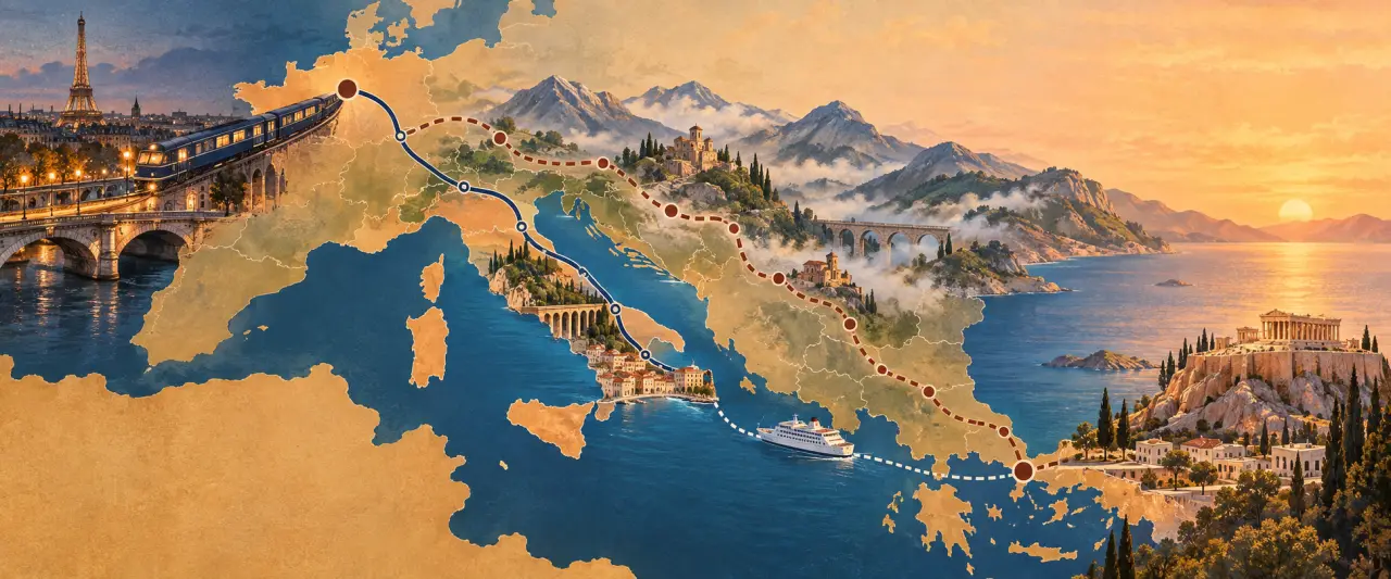 Paris-Athènes en train : Balkans incertains ou route italienne par ferry ?