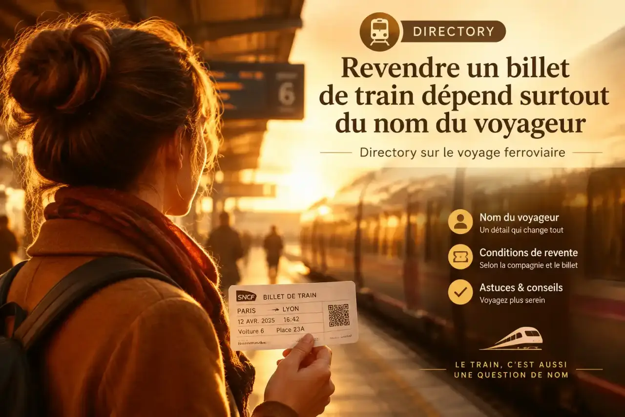 Revendre un billet de train dépend surtout du nom du voyageur