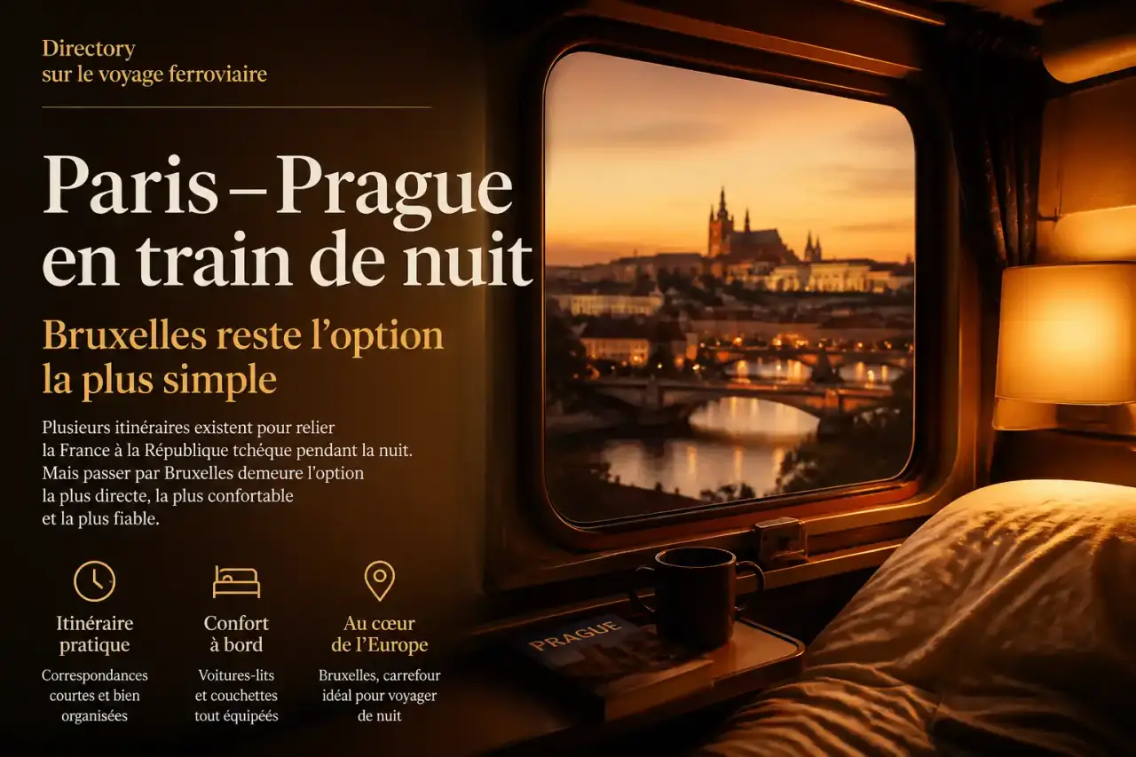 Paris-Prague en train de nuit : Bruxelles reste l’option la plus simple
